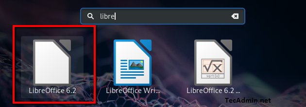 Launch Libreoffice on Fedora