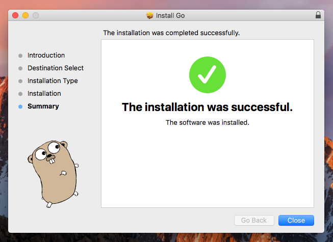 install go for mac