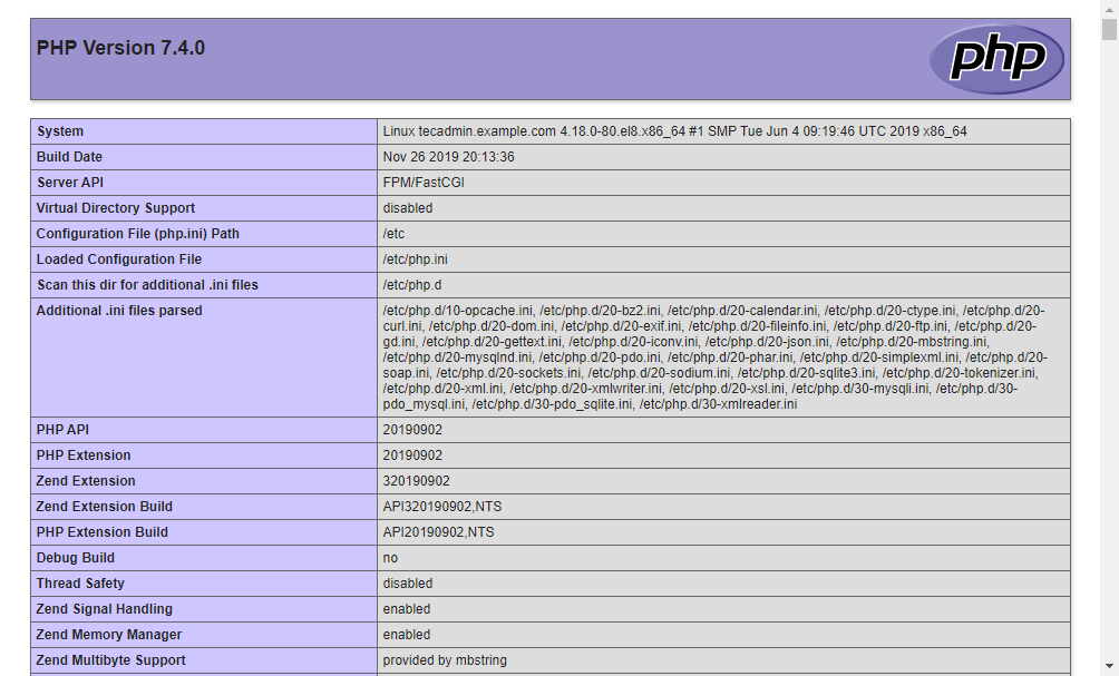 Настройка apache centos 8