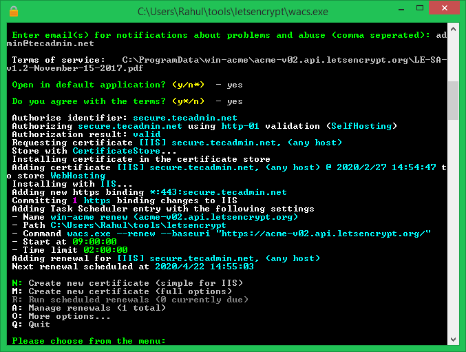 How to Install Let s Encrypt SSL with IIS on Windows Server 2019   TecAdmin - 40