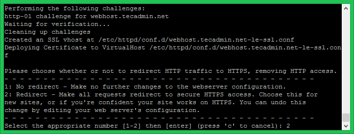 How to Setup Let s Encrypt SSL with Apache on Fedora   TecAdmin - 63