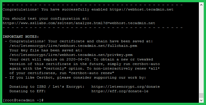 How to Setup Let s Encrypt SSL with Apache on Fedora   TecAdmin - 98