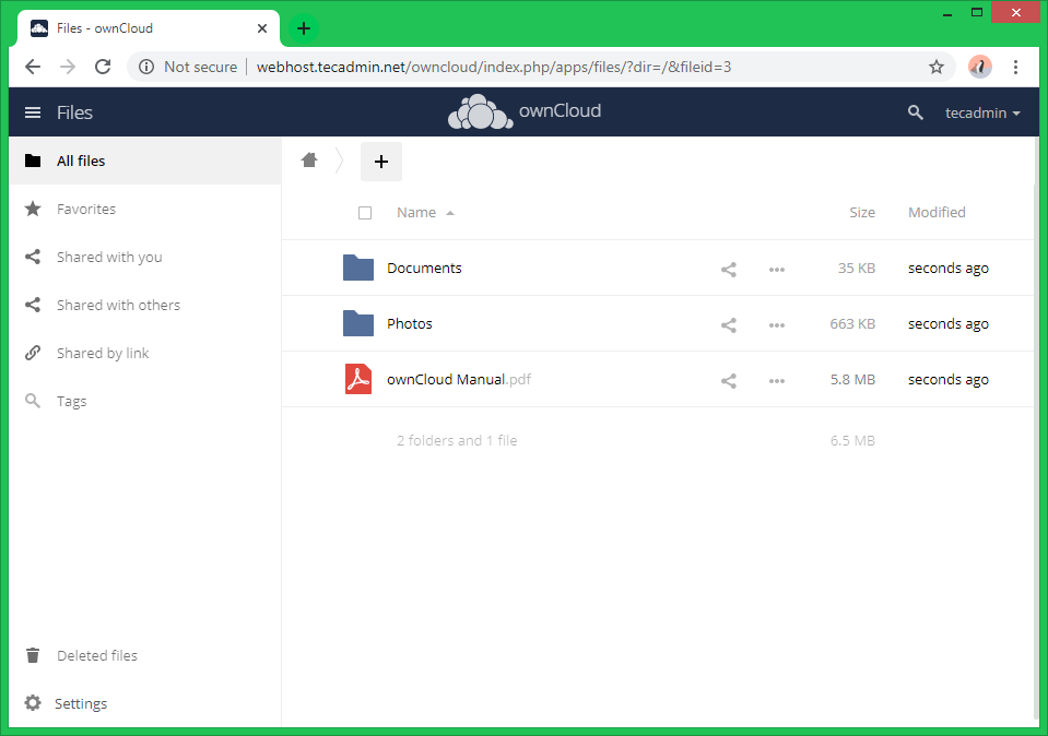 How to Install ownCloud on CentOS 8   TecAdmin - 23