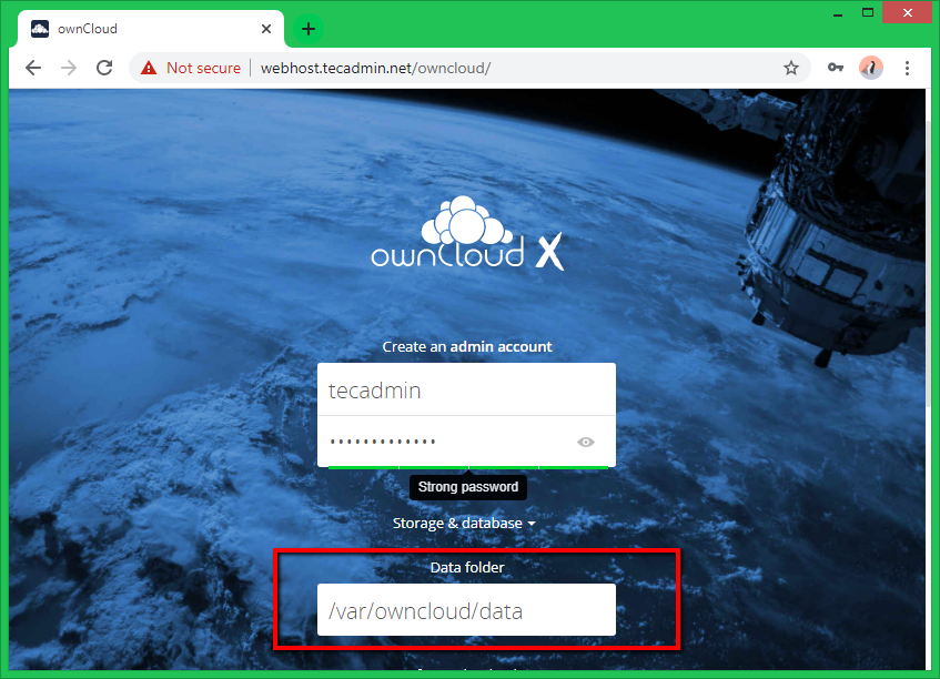 owncloud admin