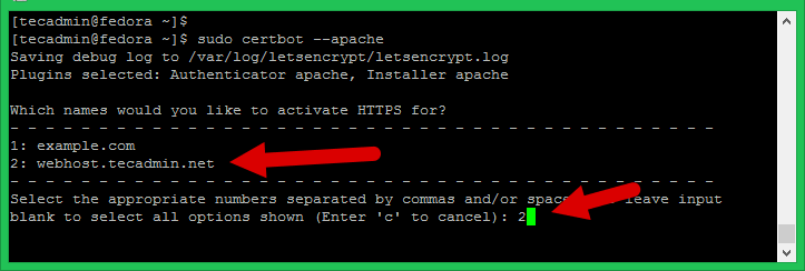How to Setup Let s Encrypt SSL with Apache on Fedora   TecAdmin - 19