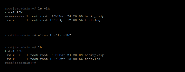 How to Create Shortcut Commands in Linux   TecAdmin - 45