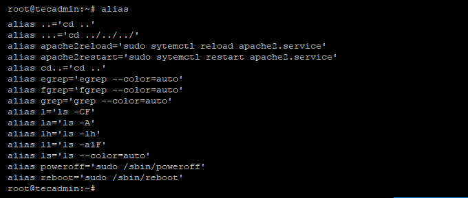 How to Create Shortcut Commands in Linux   TecAdmin - 84