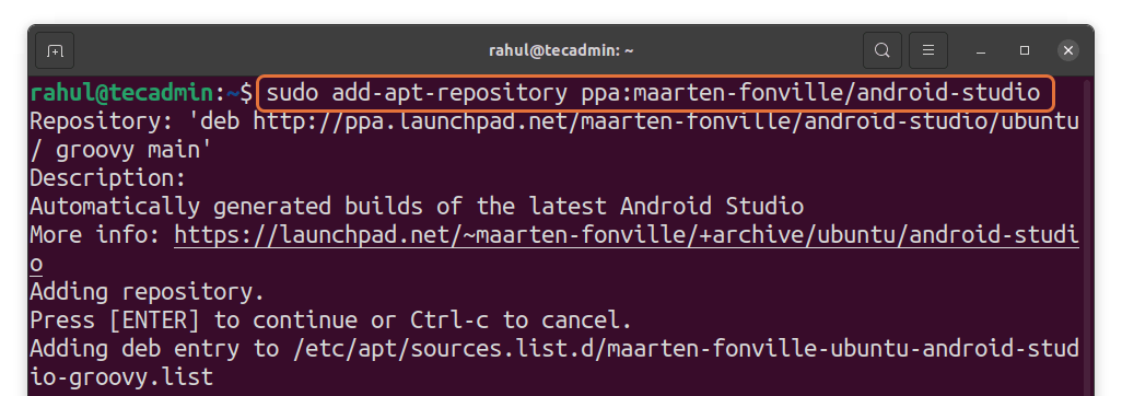 How to Install Android Studio on Ubuntu 20 04   TecAdmin - 29