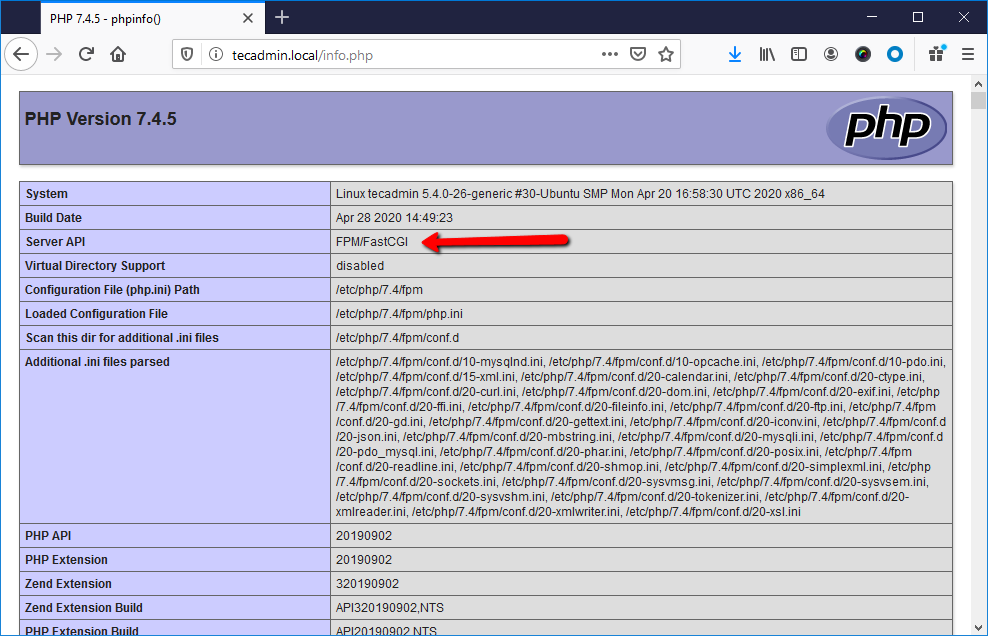 How To Install Apache/PHP-FPM on Ubuntu 20.04 – TecAdmin