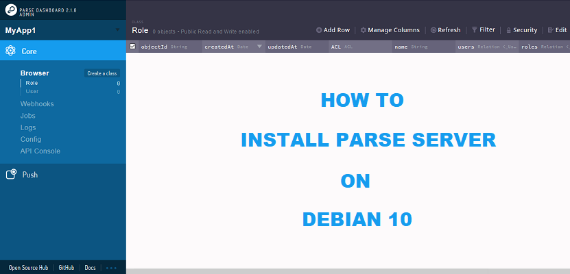 install parse server debian