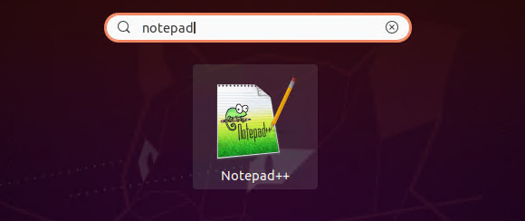 launch notepad plus plus ubuntu