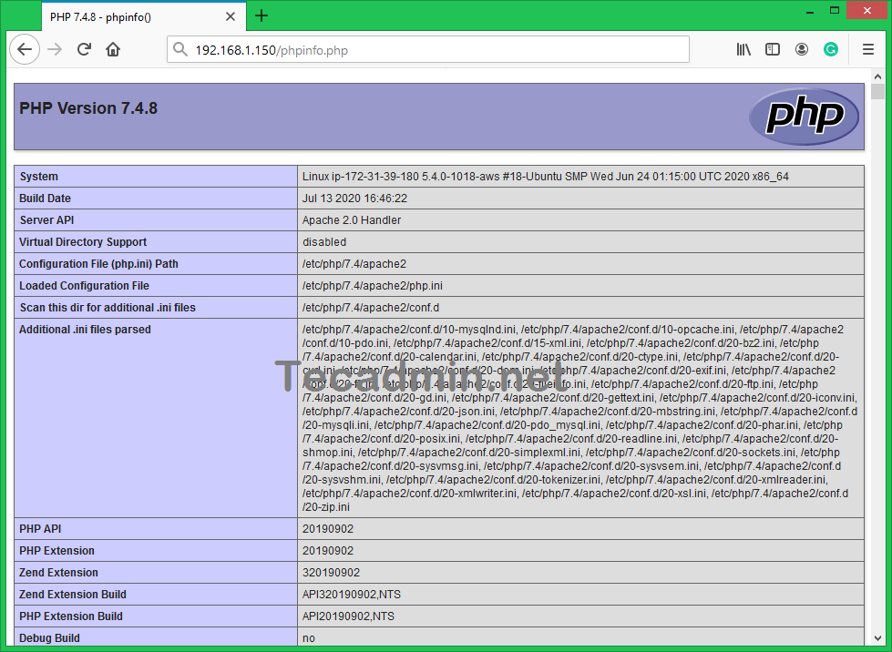 How to Create and Access phpinfo File TecAdmin - 5