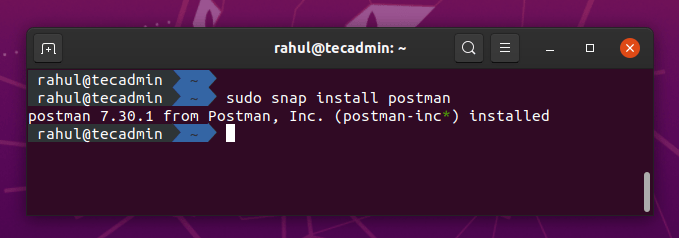 postman download linux terminal