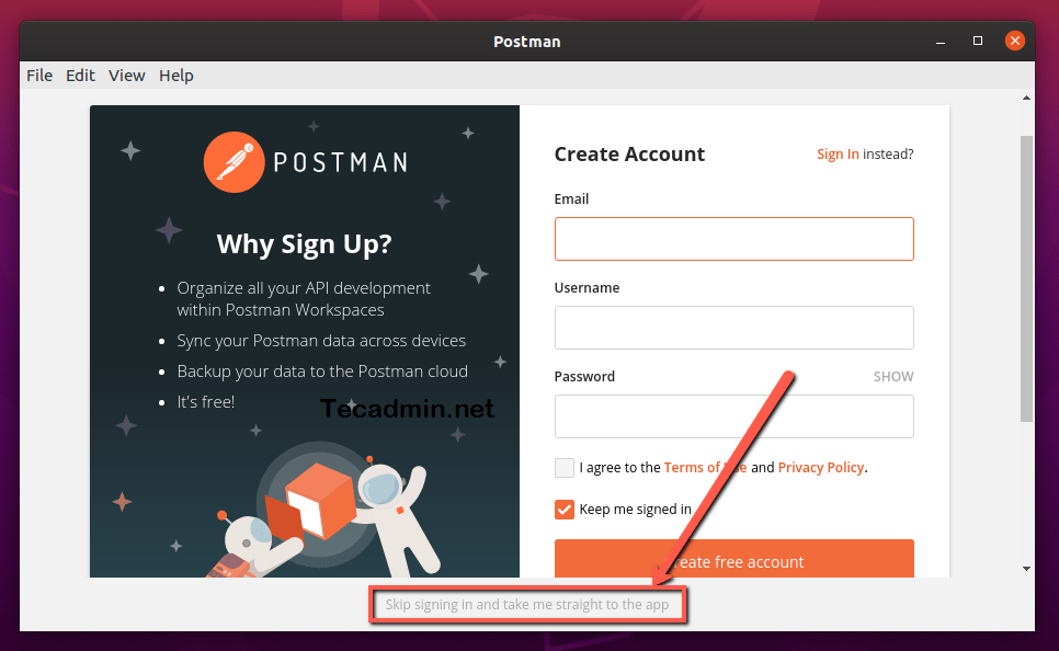 Launch Postman on Ubuntu 20.04