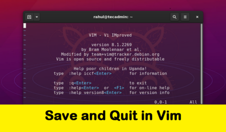 How to Save and Quit in Vim / Vi