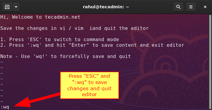 how-to-save-a-file-in-vi-vim-and-quit-editor-tecadmin-tecadmin