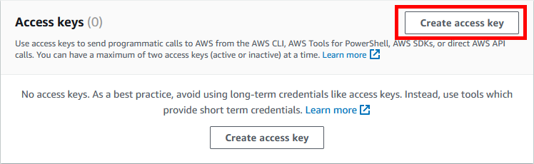 AWS Generate Access Keys