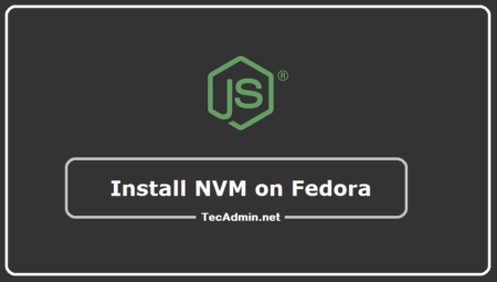 Installing NVM on Fedora