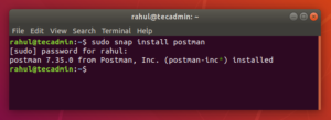 postman install linux