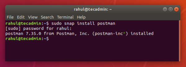 postman install in ubuntu
