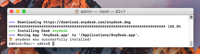 brew install anydesk macos