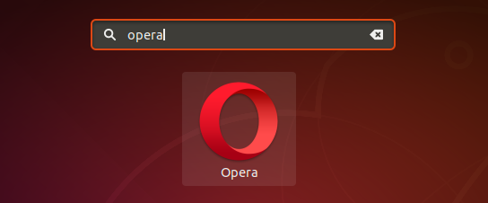 Launch Opera on Ubuntu 18.04