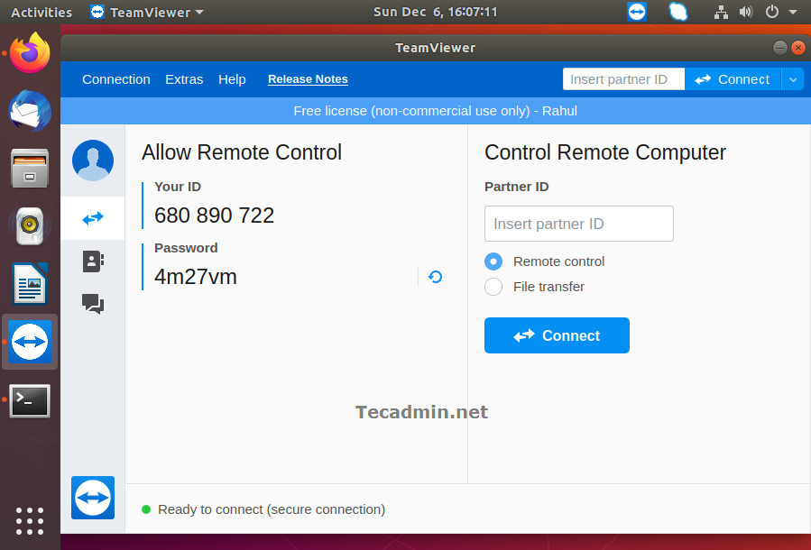 install teamviewer 14 centos 7.3