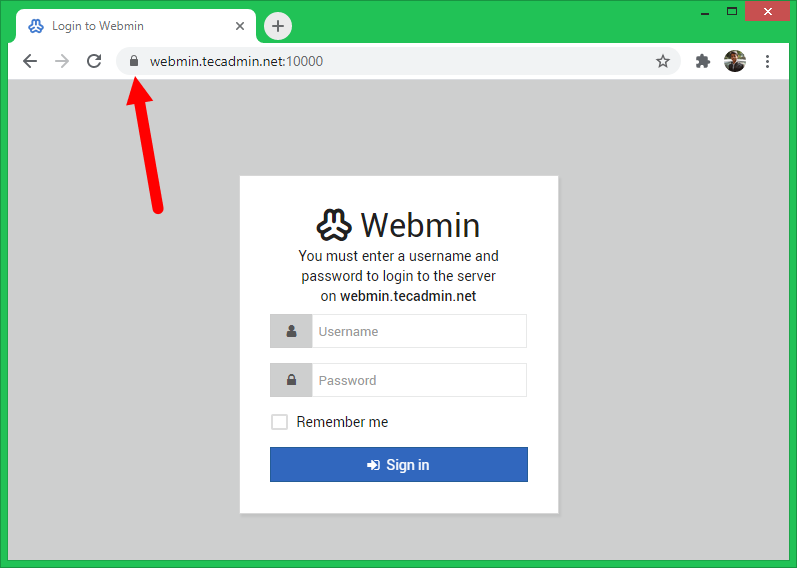 Webmin with Lets Encrypt Certificate