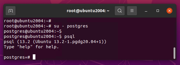 Connect PostgreSQL in Ubuntu 20.04