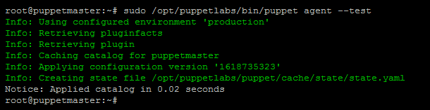 Puppet test connection to client