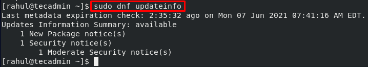 How To Install Security Updates on CentOS 8   TecAdmin - 94