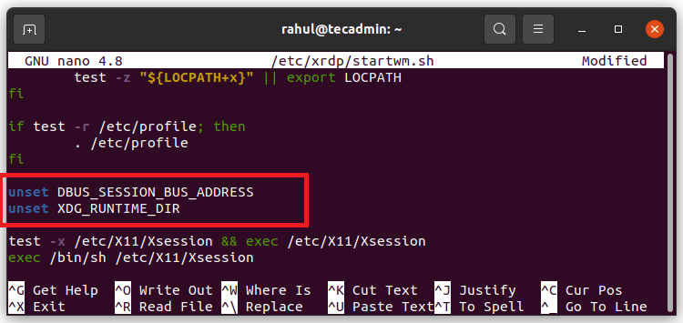 Исправить ошибку пустого экрана с xrdp на Ubuntu