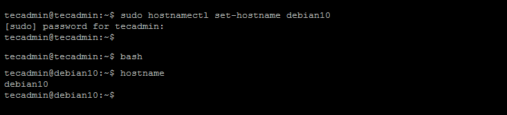 Initial Server Setup Debian - Change Hostname