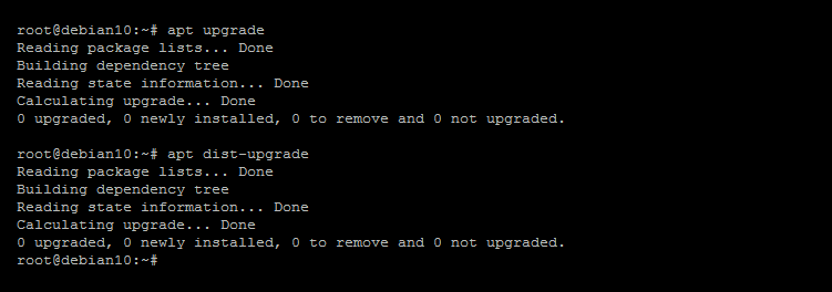 Initial server setup Debian - Upgrade Packages