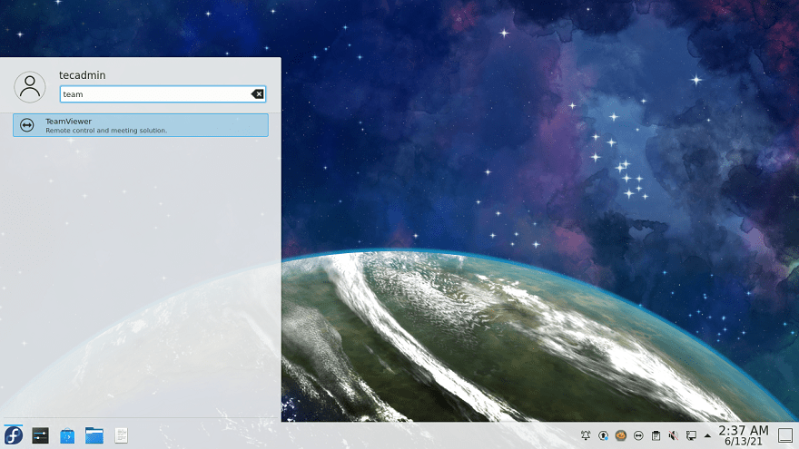 Launch TeamViewer on Fedora