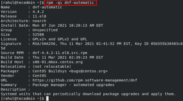 How To Install Security Updates On CentOS 8 – TecAdmin