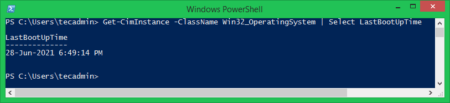 uptime tecadmin powershell