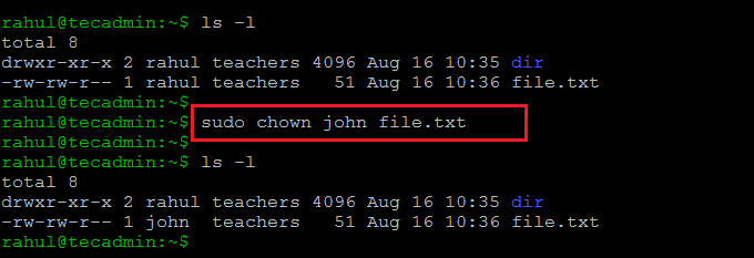 Change File Owner Only with Chown