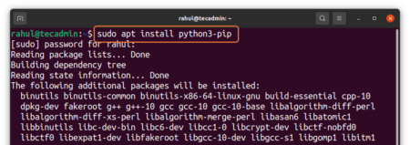 ubuntu pip3 install