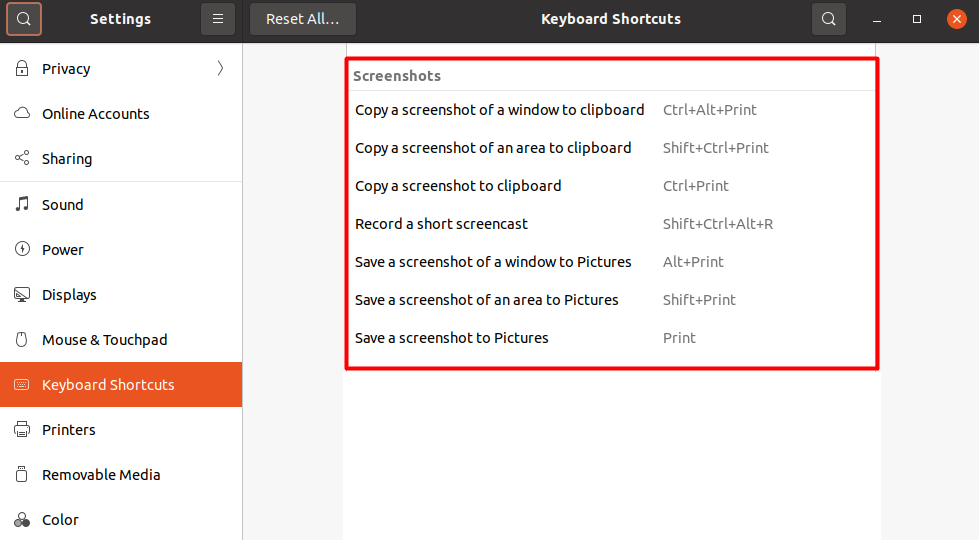 Keyboard Shortcuts for Taking Screenshots in Ubuntu