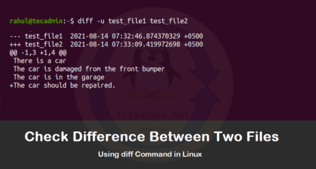 How to Check difference Between Two Files in Linux