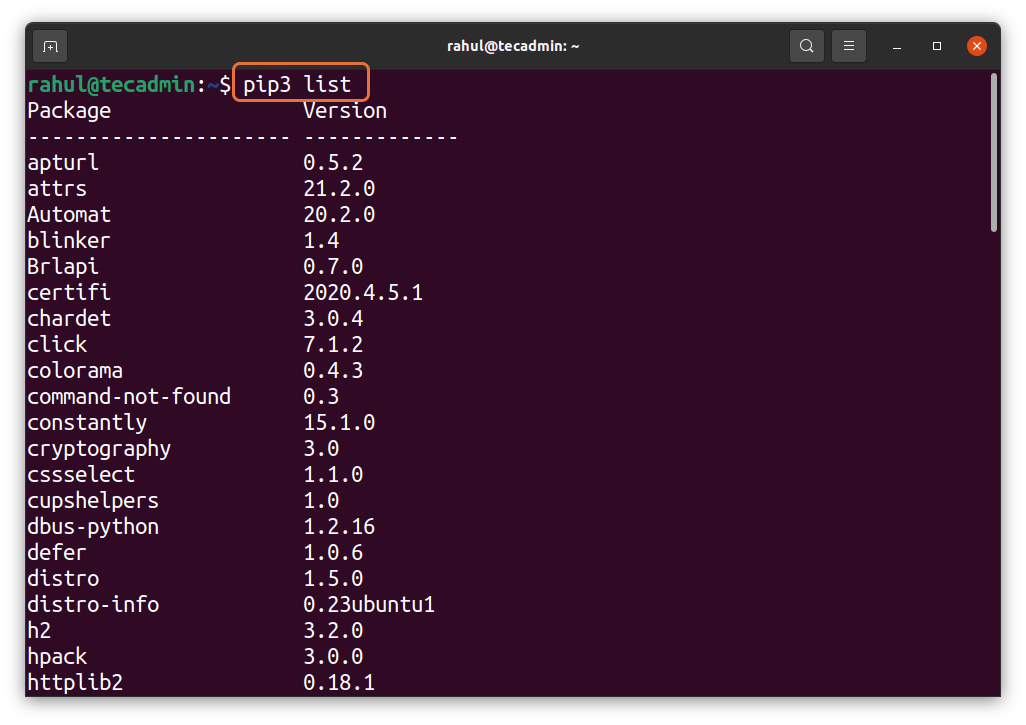 ubuntu install pip