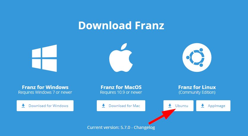 Franz App Download Page