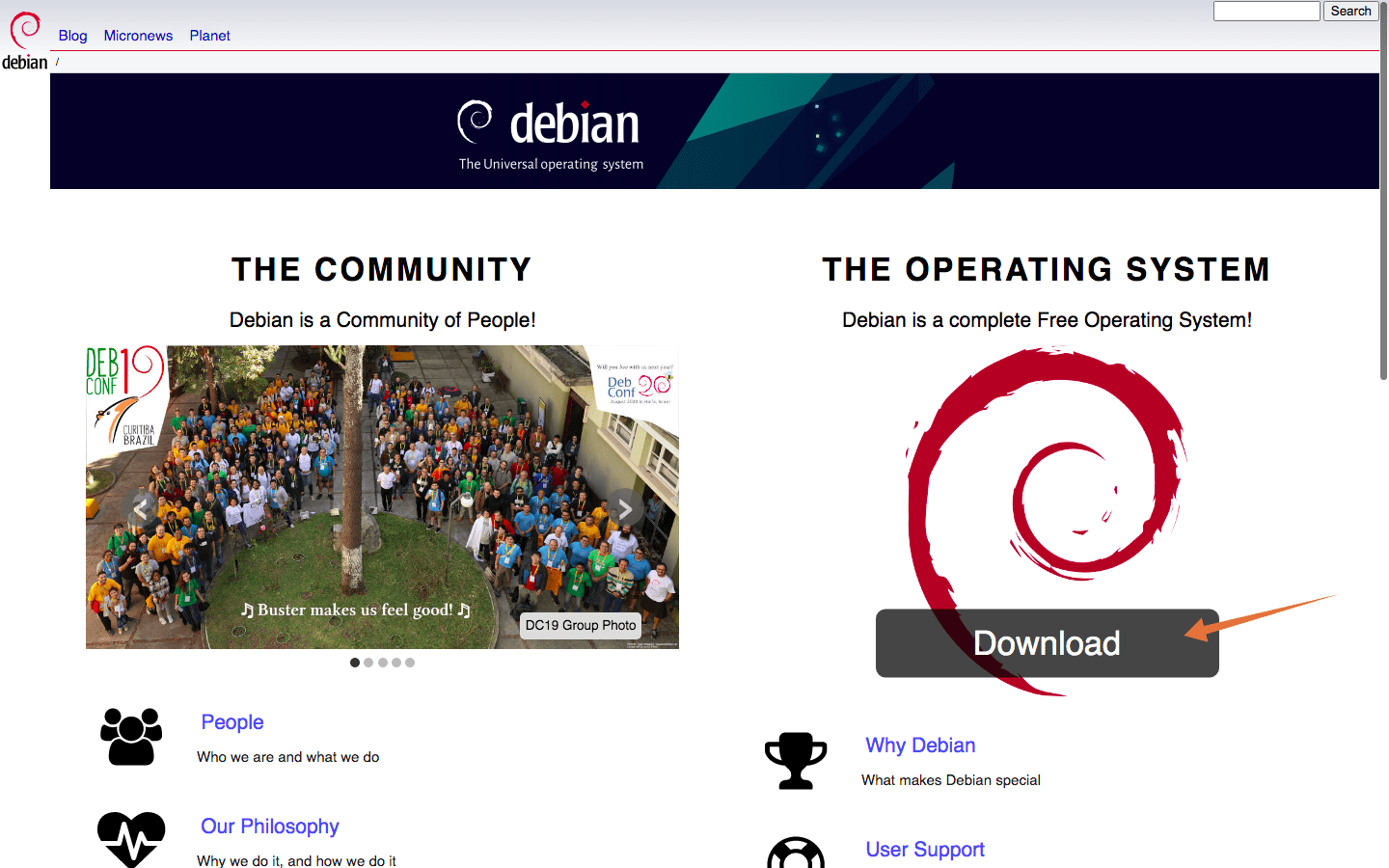 debian linux iso file