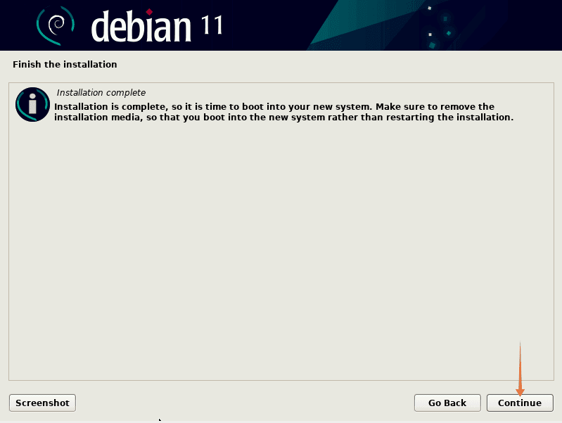 Debian 11 Bullseye Installation Finished