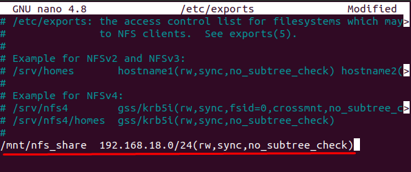 Export Directory with NFS