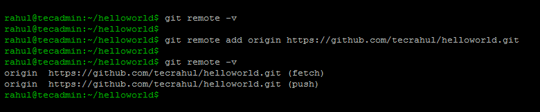 Example: Git Add Remote Origin
