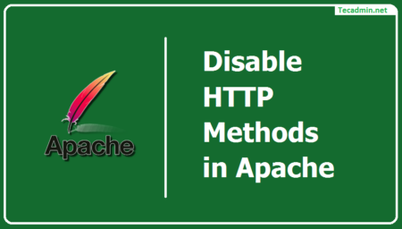 Disable HTTP Methods in Apache