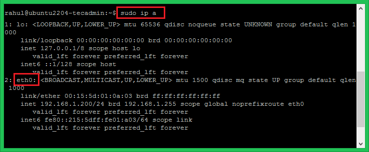 ubuntu no ipv4 address assigned