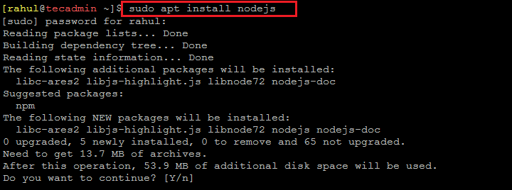 Installing Node.js on Ubuntu 22.04